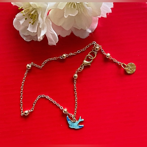 SALE🎉 Blue Bird Anklet. Dainty Chain Anklet. Bundle & Save. Ladies Gift Idea. - Picture 4 of 5